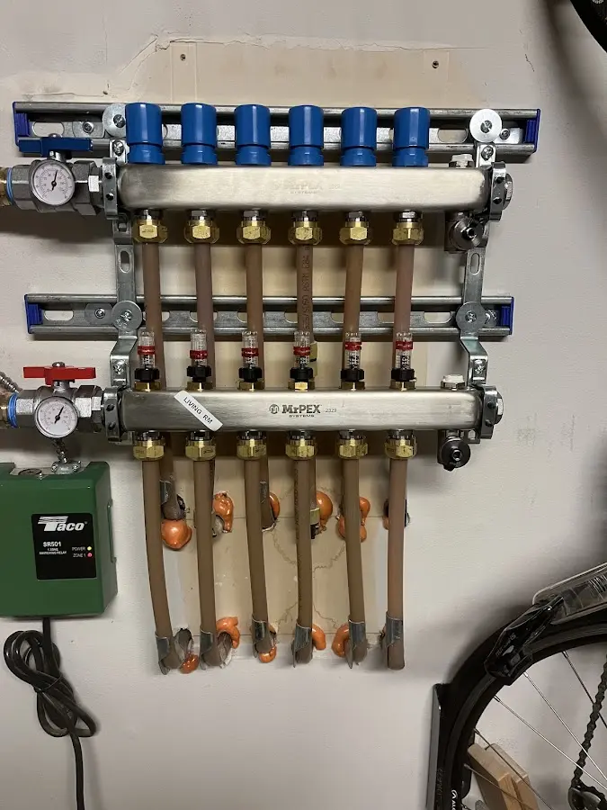 Plumber performing Gas Line Installation at a residential property in Yorkshire